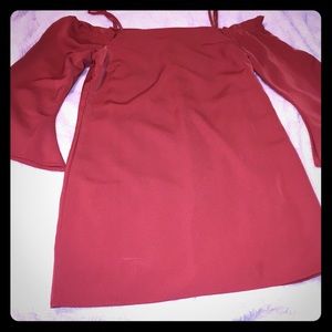 Off the shoulder dress!